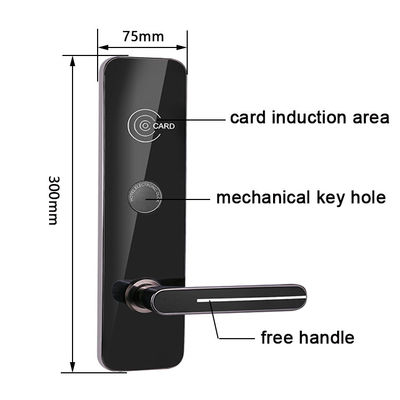 블랙 컬러 RFID 키 카드 호텔 스마트 도어 잠금 무료 호텔 관리 소프트웨어