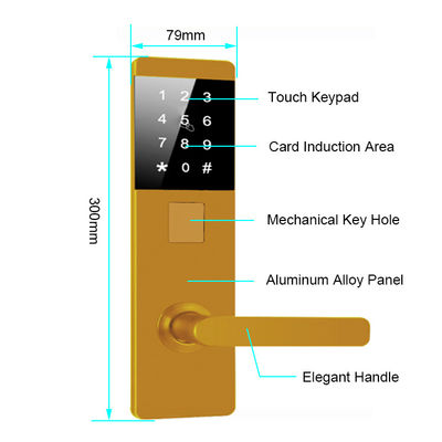 알루미늄 합금 TTlock 암호 전자 스마트 문 잠금 아파트 홈 오피스