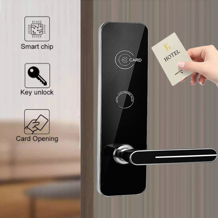 블랙 컬러 RFID 키 카드 호텔 스마트 도어 잠금 무료 호텔 관리 소프트웨어